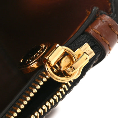 E-Canvas Monogram Stripe Hackberry Crossbody Bag Bridle Brown