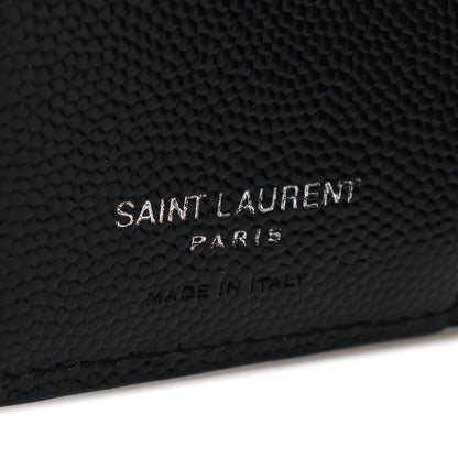 Grain De Poudre Matelasse Chevron Monogram Zipped Card Case Black