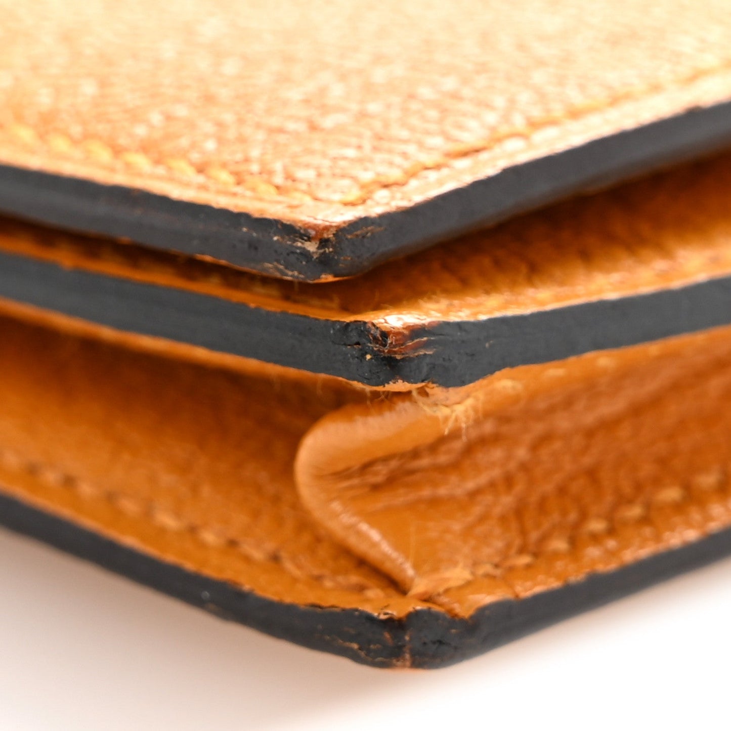 Chèvre Mysore Bearn Gusset Wallet Jaune Ambre