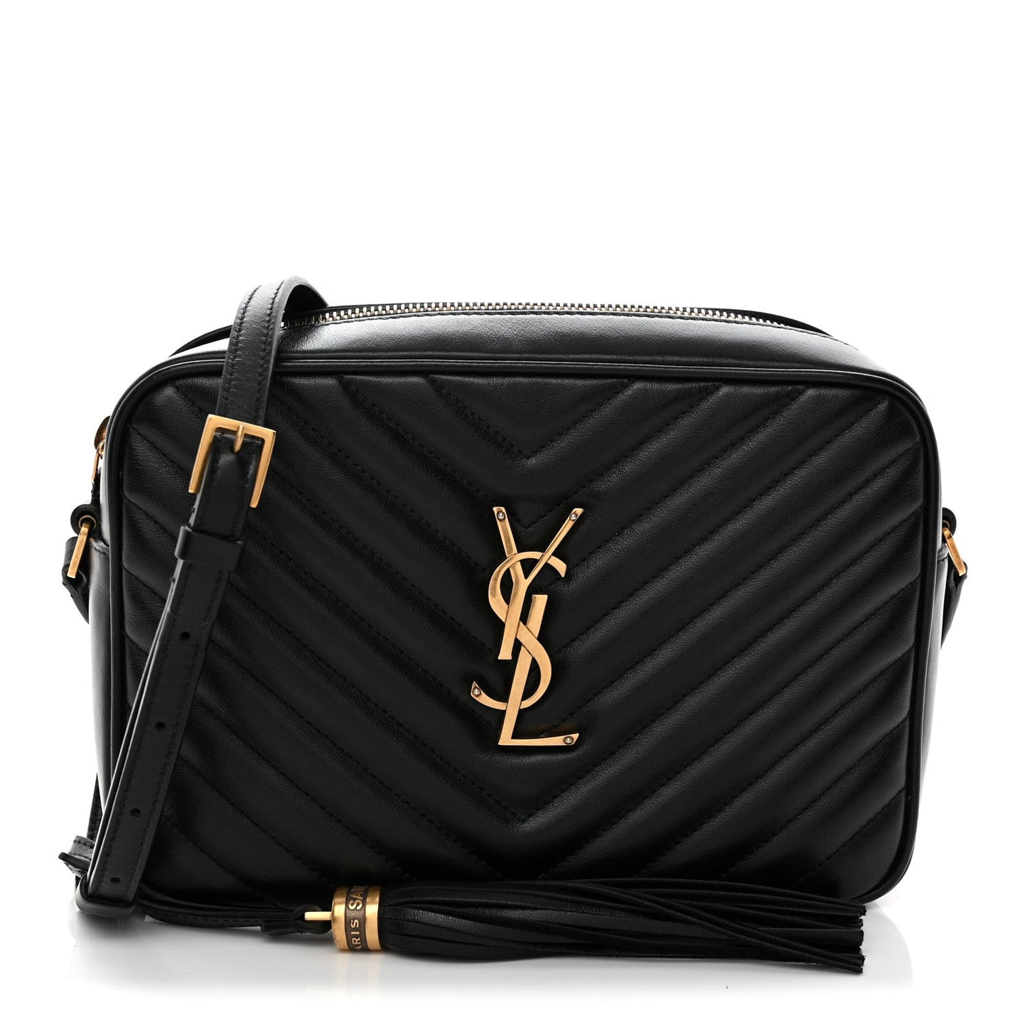 Calfskin Matelasse Monogram Lou Camera Bag Black