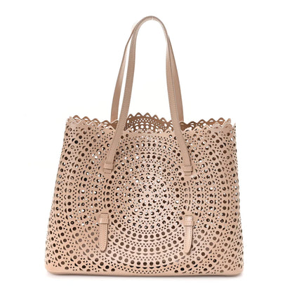 Alaia Calfskin Vienne Mina 32 Bag Sandy