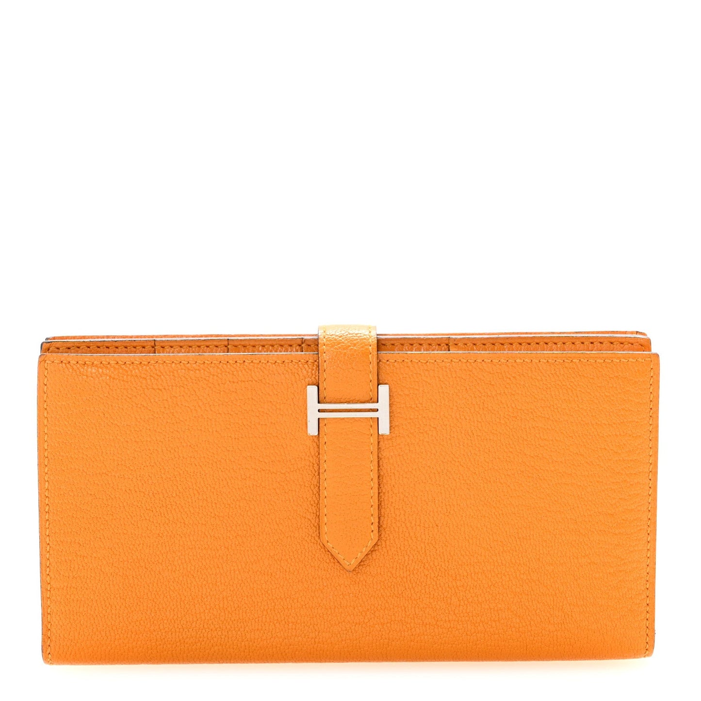 Chèvre Mysore Bearn Gusset Wallet Jaune Ambre