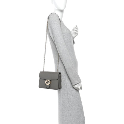 Dollar Calfskin Small Interlocking G Shoulder Bag Loess