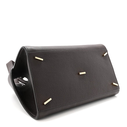 Calfskin Small Hug Bag Testa Di Moro Burnt Ocra