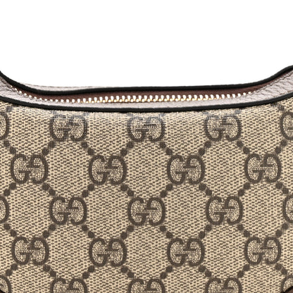 GG Supreme Monogram Textured Dollar Calfskin Web Mini Ophidia Bag Beige Ebony New Acero