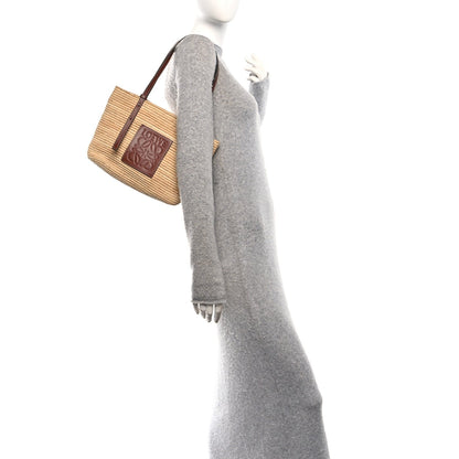 Raffia Small Square Basket Tote Bag Natural Tan