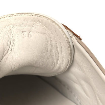 Calfskin Deep Sneakers 36 Multicolor White Gold