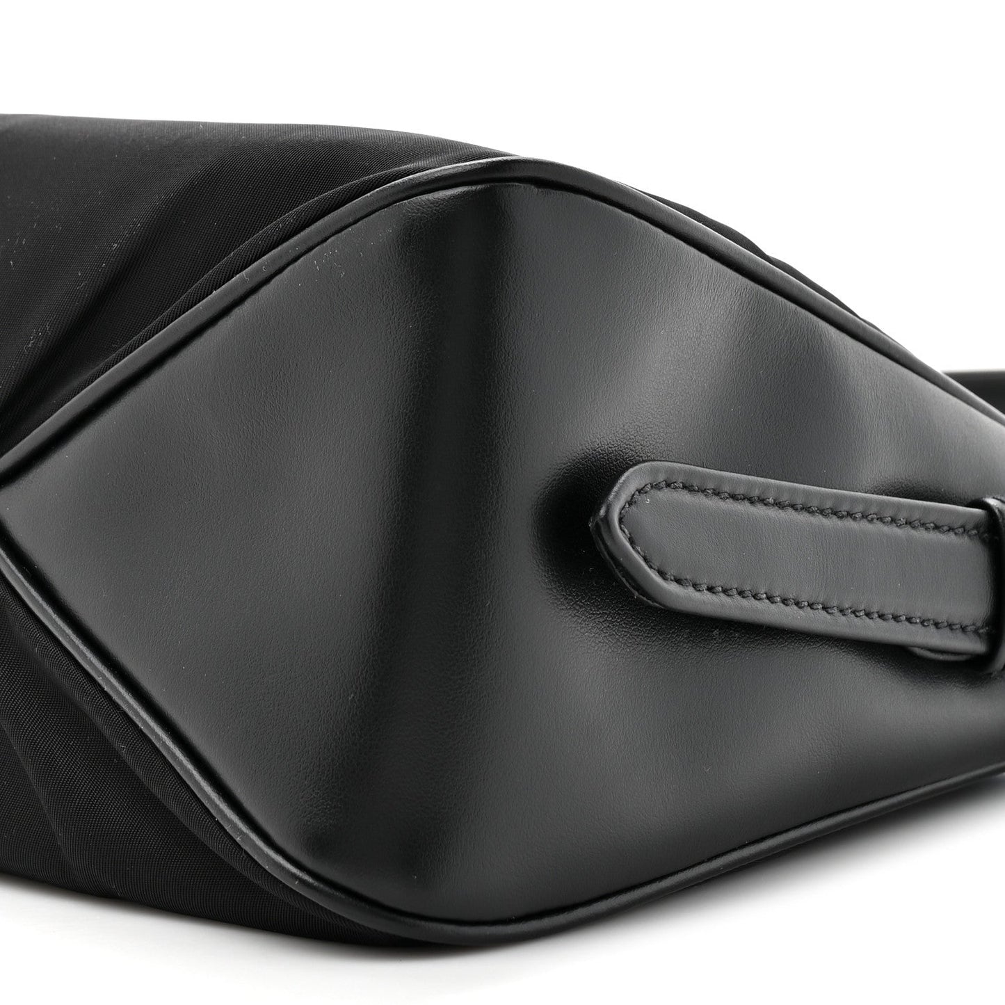 Re-Nylon Vitello Large Aimee Shoulder Bag Black