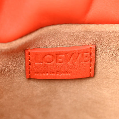 Nappa Calfskin Mini Flamenco Knot Clutch Sunrise Orange