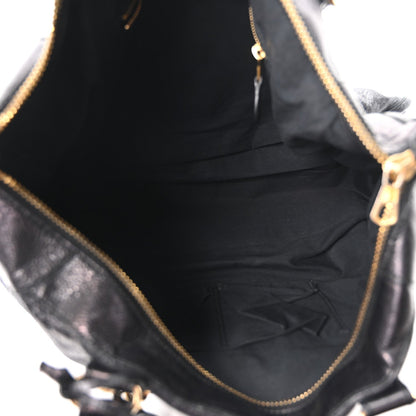 Agneau Giant 12 Gold Hardware Work Black