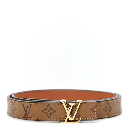 Calfskin Reverse Monogram 20mm LV Iconic Reversible Belt 75 30 Black