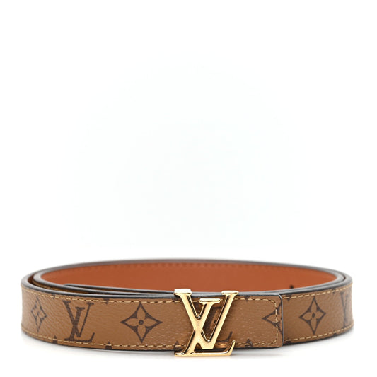 Calfskin Reverse Monogram 20mm LV Iconic Reversible Belt 75 30 Black