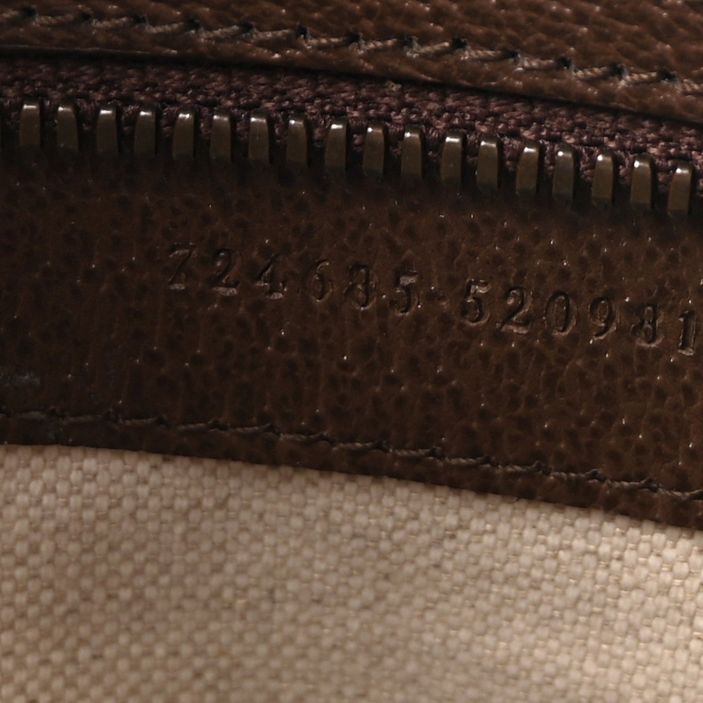 GG Supreme Monogram Textured Dollar Calfskin Web Medium Ophidia Tote Bag Beige Ebony