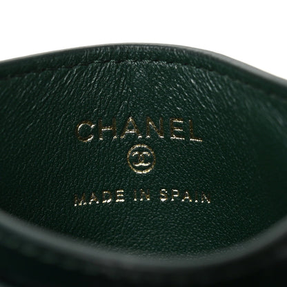 Calfskin Crocodile Embossed Crococo Card Holder Emerald