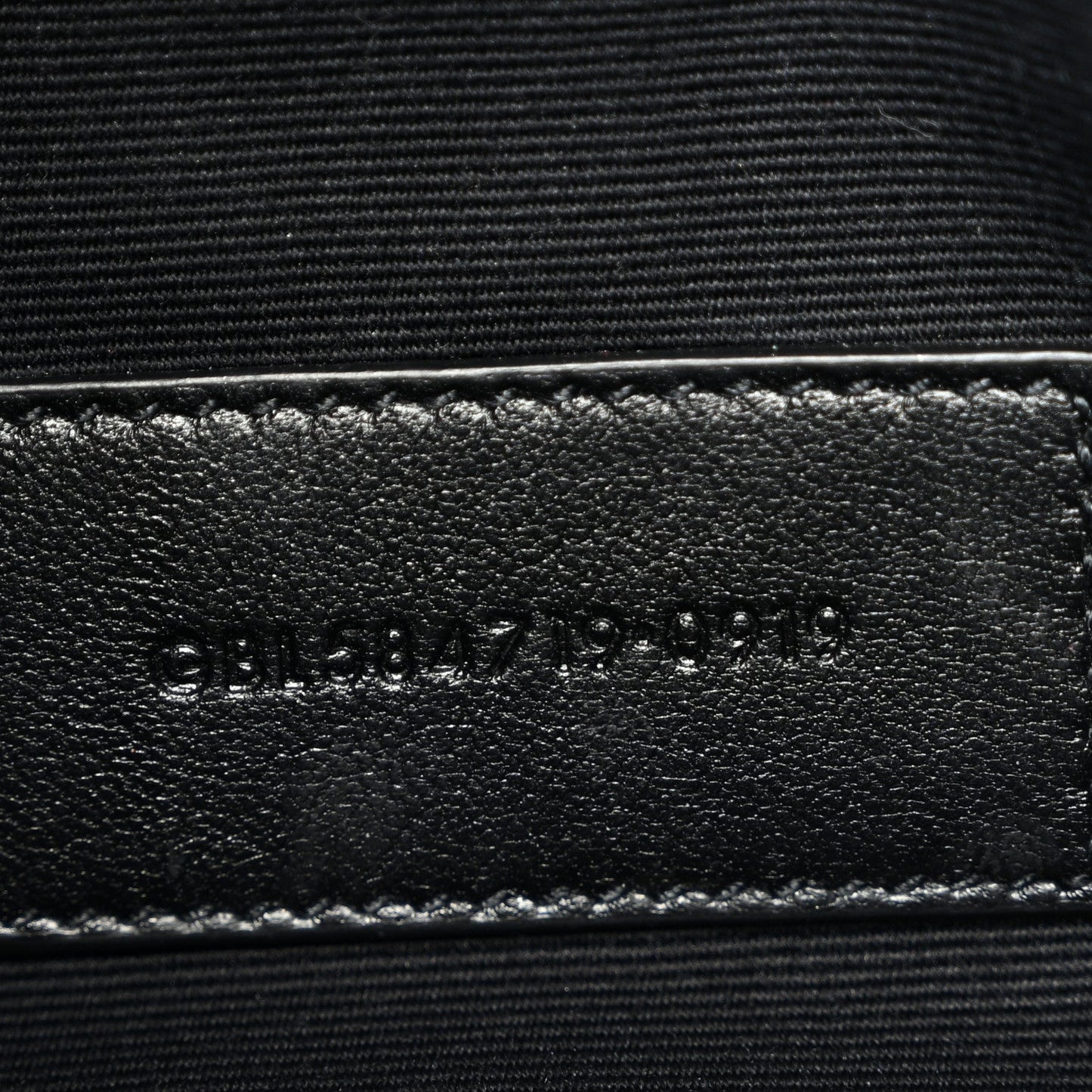 Grain De Poudre Chevron Monogram Large Bill Pouch Black
