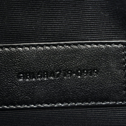 Grain De Poudre Chevron Monogram Large Bill Pouch Black