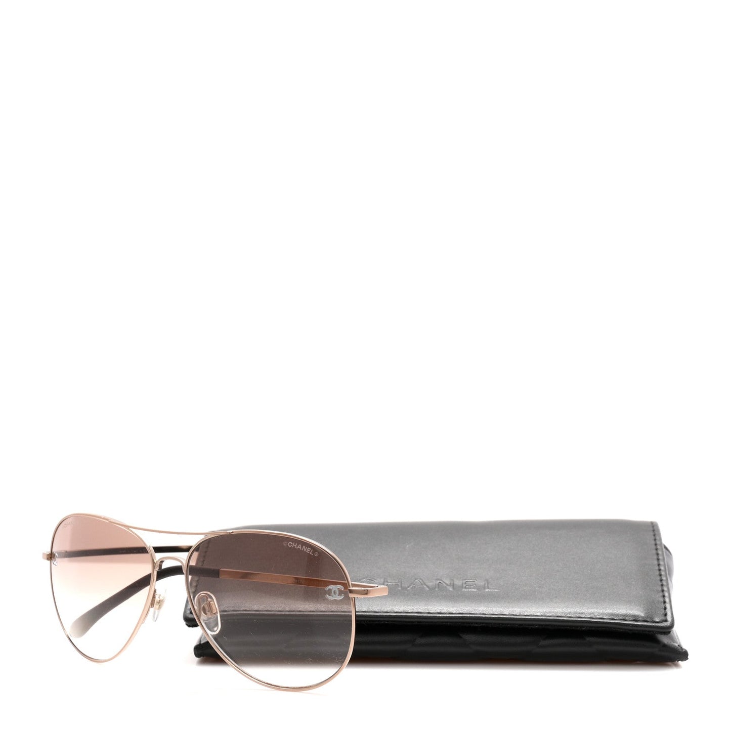 Metal Aviator CC Sunglasses 4189-T-Q Rose