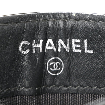 Patent Quilted Card Holder Dark Grey