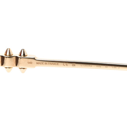 Clash De Cartier Rectangular Sunglasses Smoke Gold