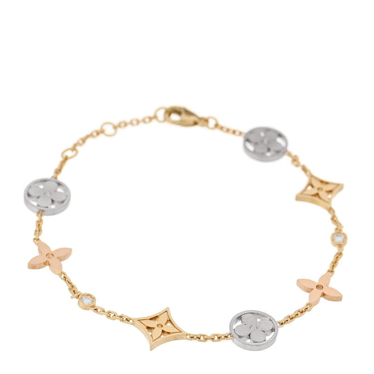 18K Yellow White Pink Gold Diamond Idylle Blossom Bracelet