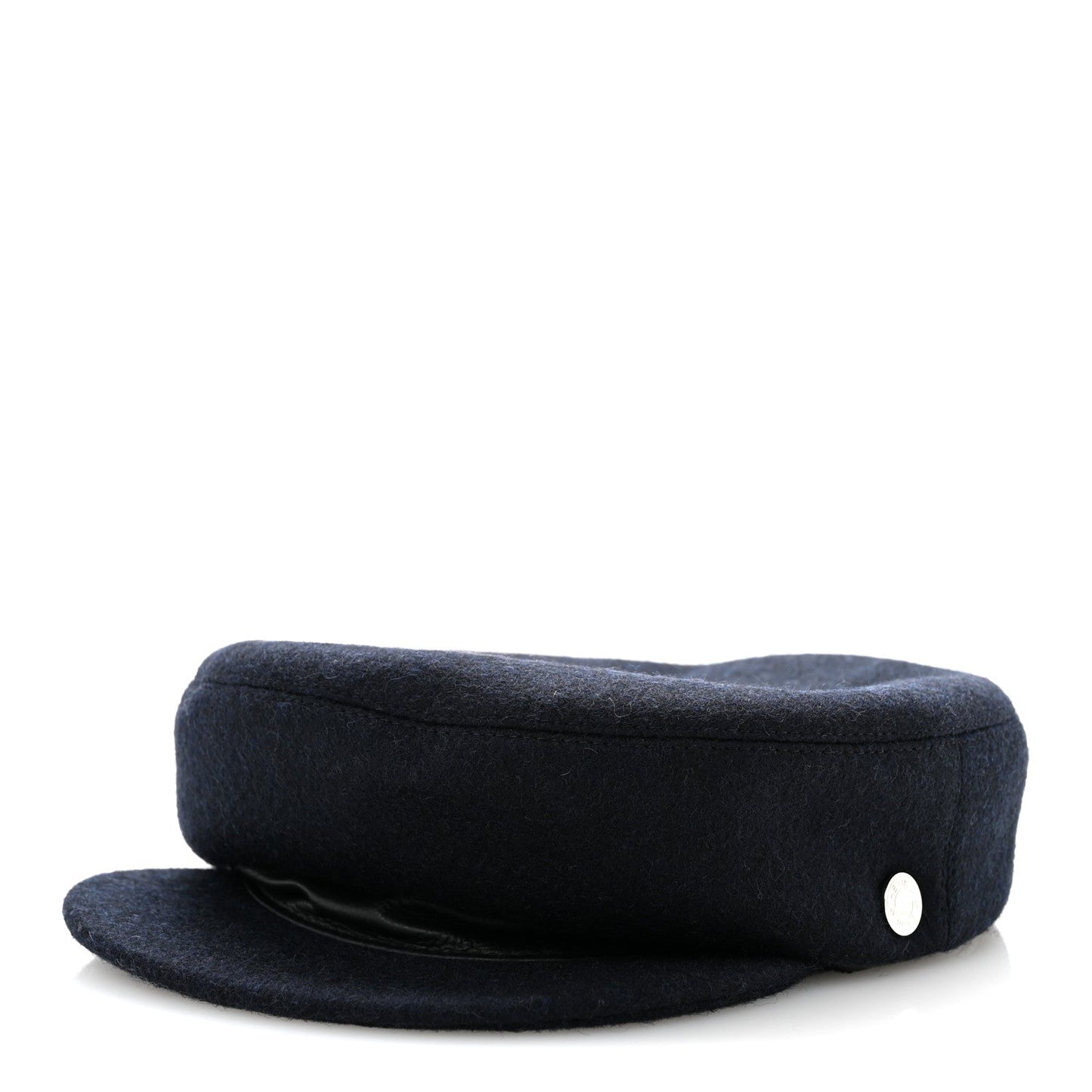 Wool Calfskin Dani Cap 57 Marine Black
