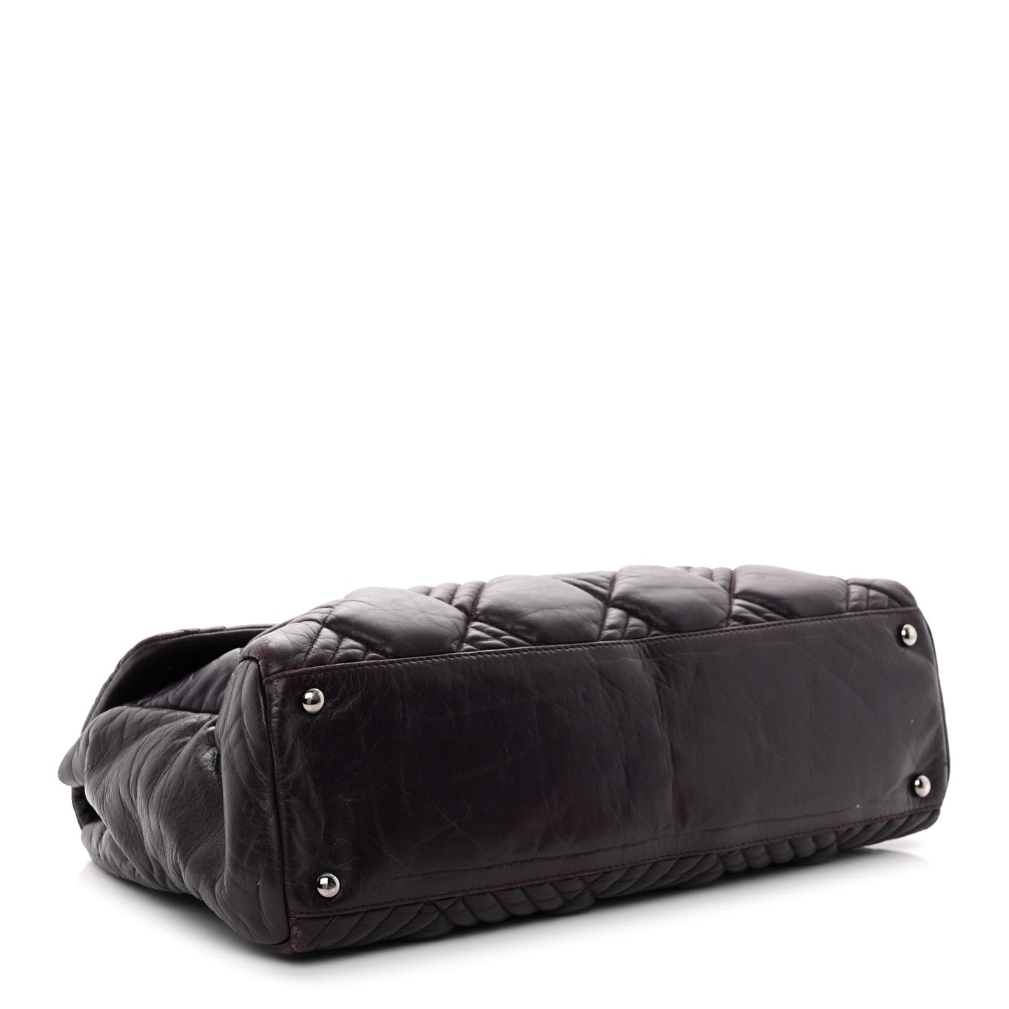 Lambskin In And Out XL Maxi Flap Dark Purple