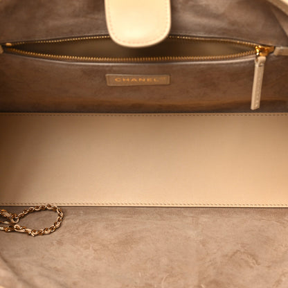 Calfskin Archetype Small Shopping Tote Beige