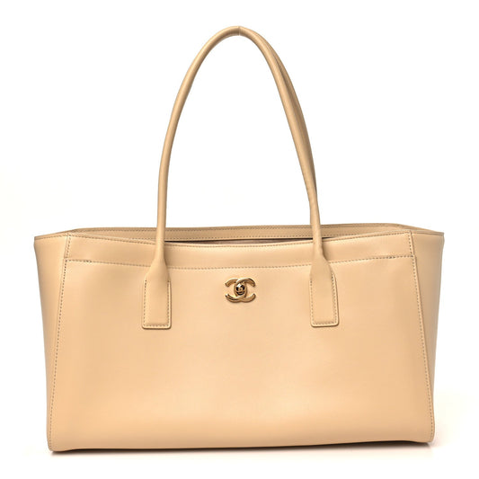 Calfskin Archetype Small Shopping Tote Beige