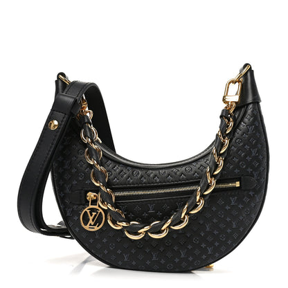Calfskin Embossed Monogram Loop Black