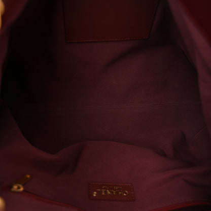 Calfskin Quilted Small Coco Base Shopping Bag Burgundy