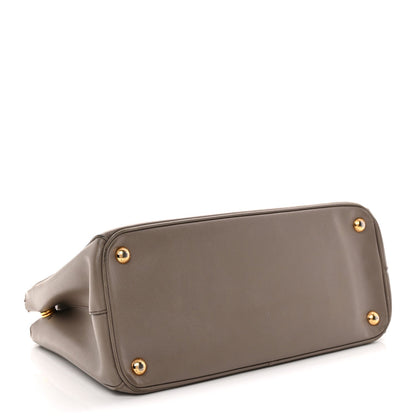 Saffiano Small Galleria Double Zip Tote Argilla