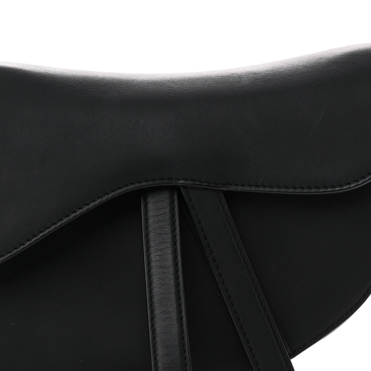 Ultra Matte Calfskin Saddle Bag Black