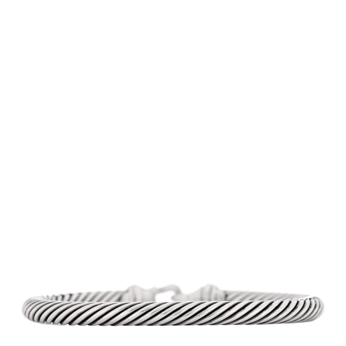 Sterling Silver 18K Yellow Gold 5mm Cable Classic Buckle Bracelet