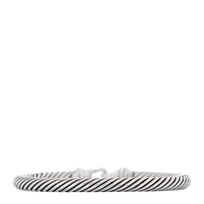 Sterling Silver 18K Yellow Gold 5mm Cable Classic Buckle Bracelet