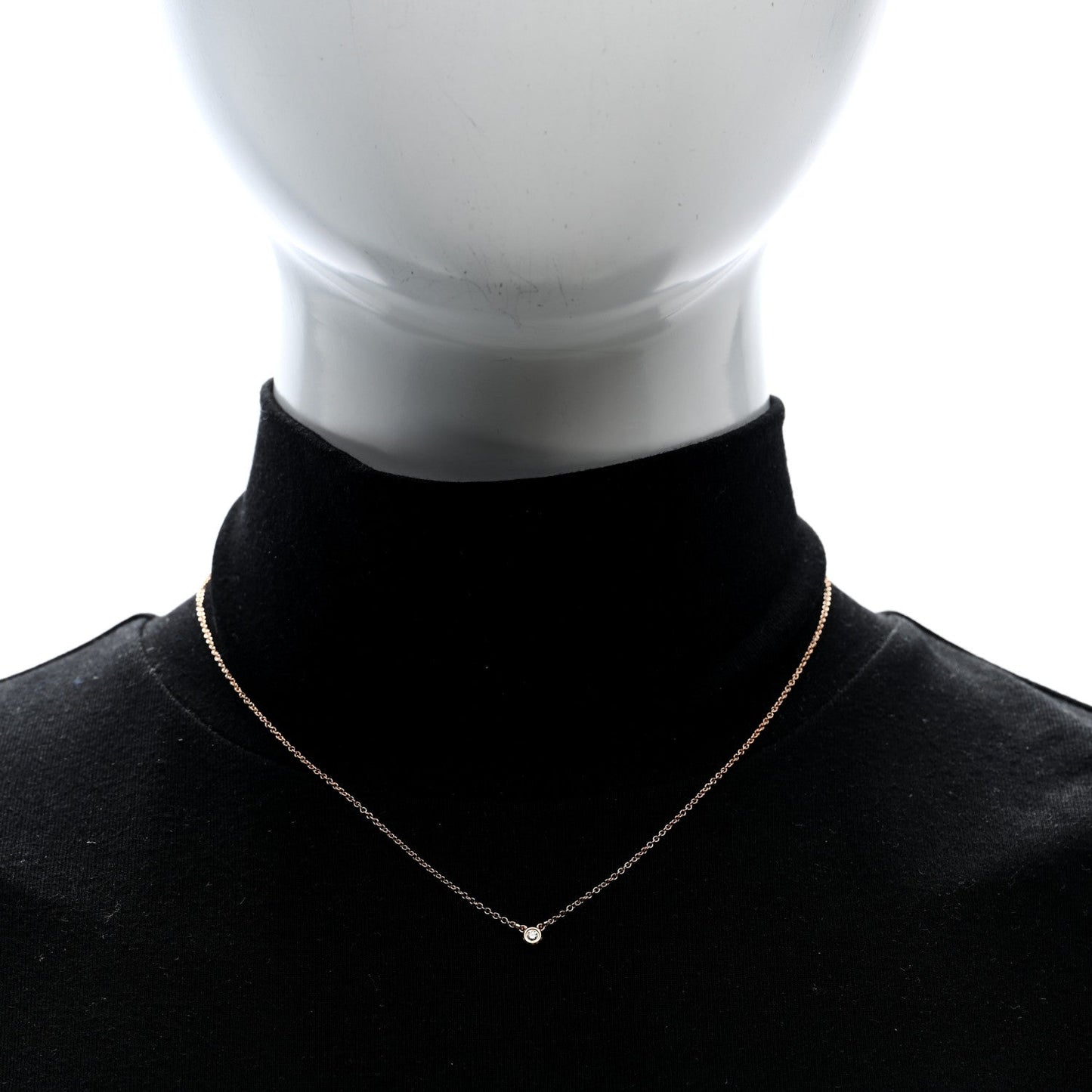18K Rose Gold Diamond Elsa Peretti Diamonds by the Yard Necklace and Earrings Set