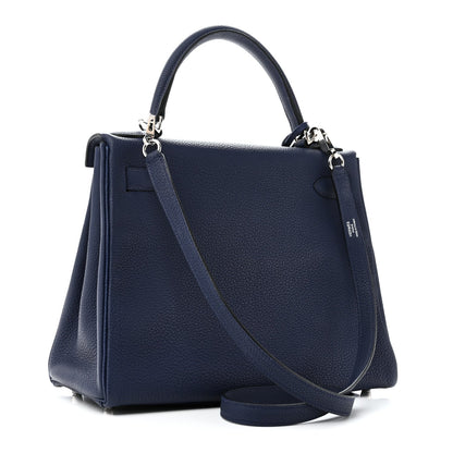 Togo Kelly Retourne 28 Bleu Saphir