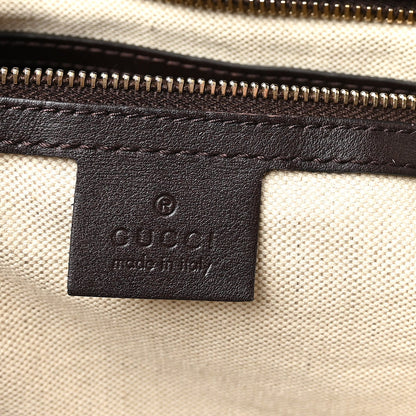 Guccissima Medium Bree Zippered Tote Chocolate