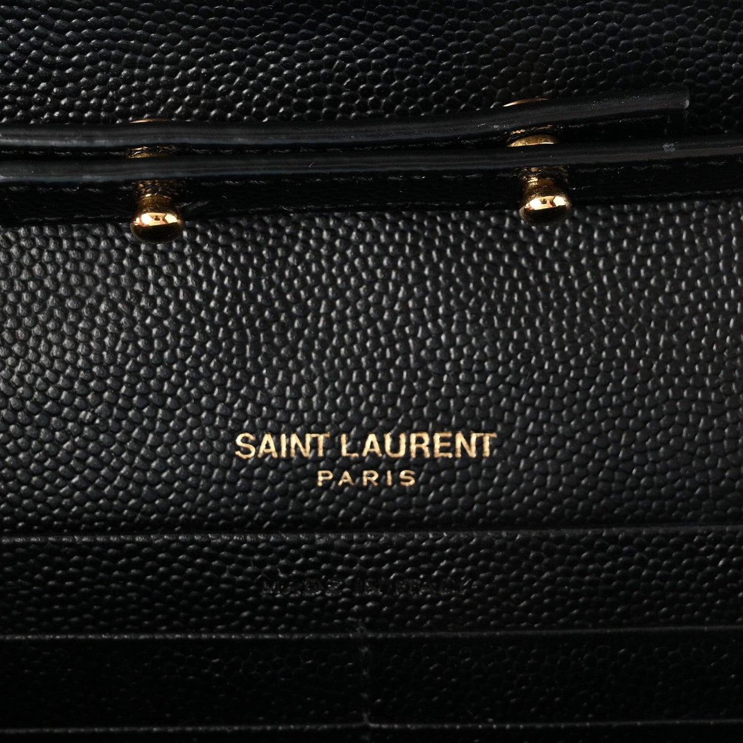 Grain De Poudre Matelasse Chevron Monogram Chain Wallet Black