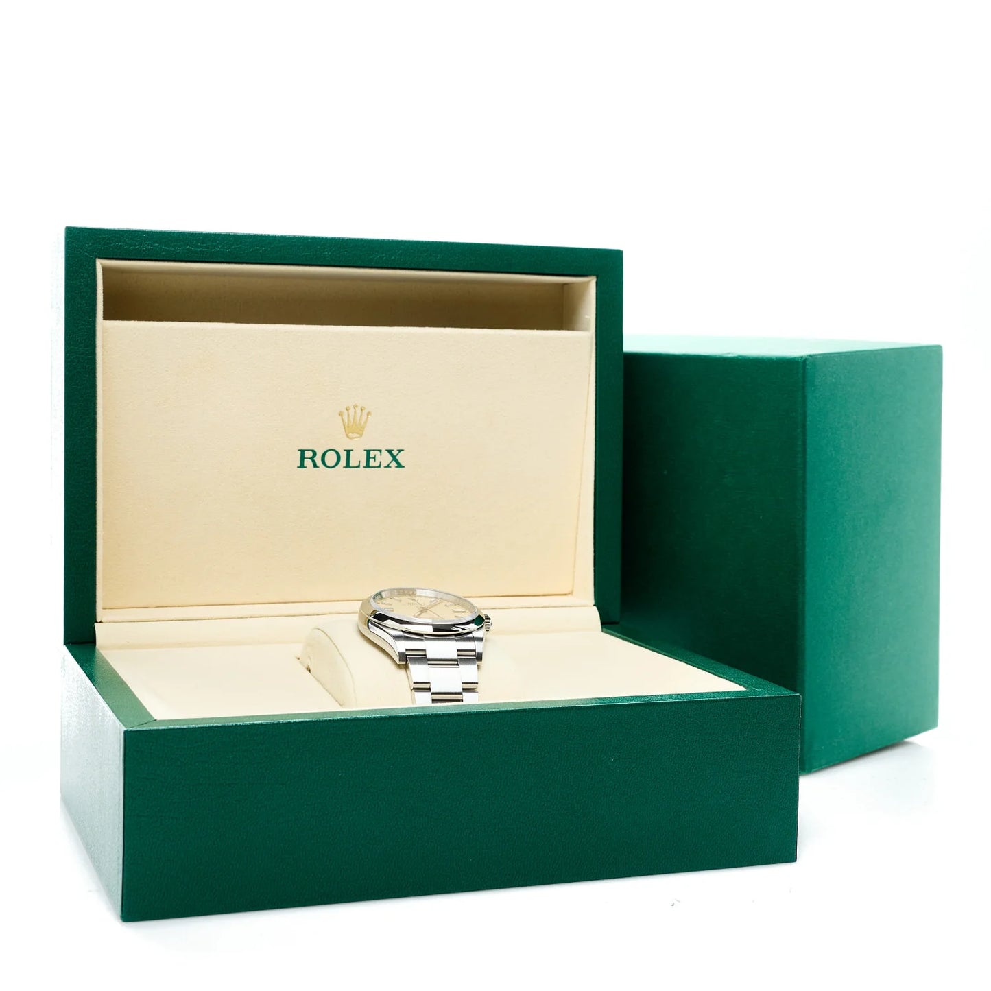 Rolex Stainless Steel 36mm Oyster Perpetual Watch Beige 126000