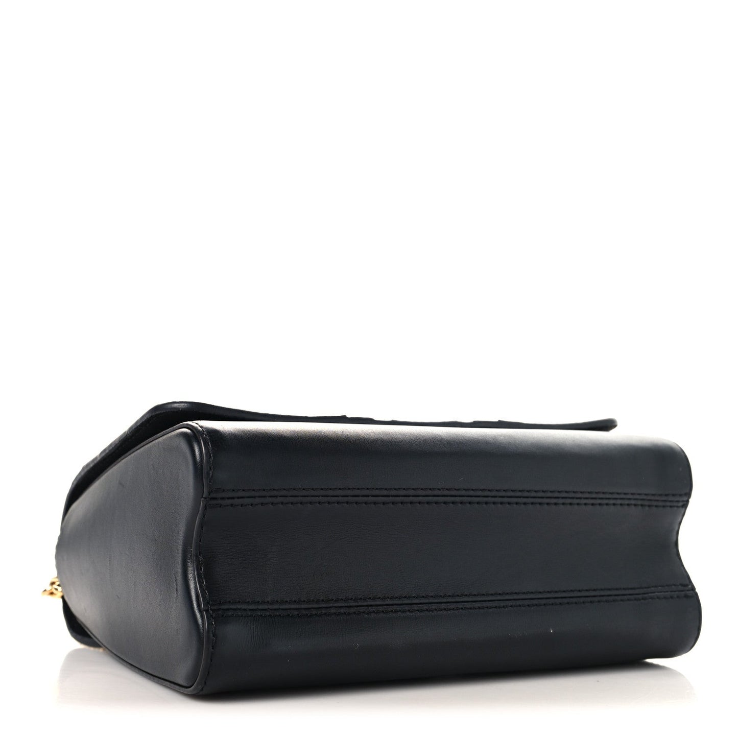 Veau Satin Monogram Twist Shoulder Bag MM Black