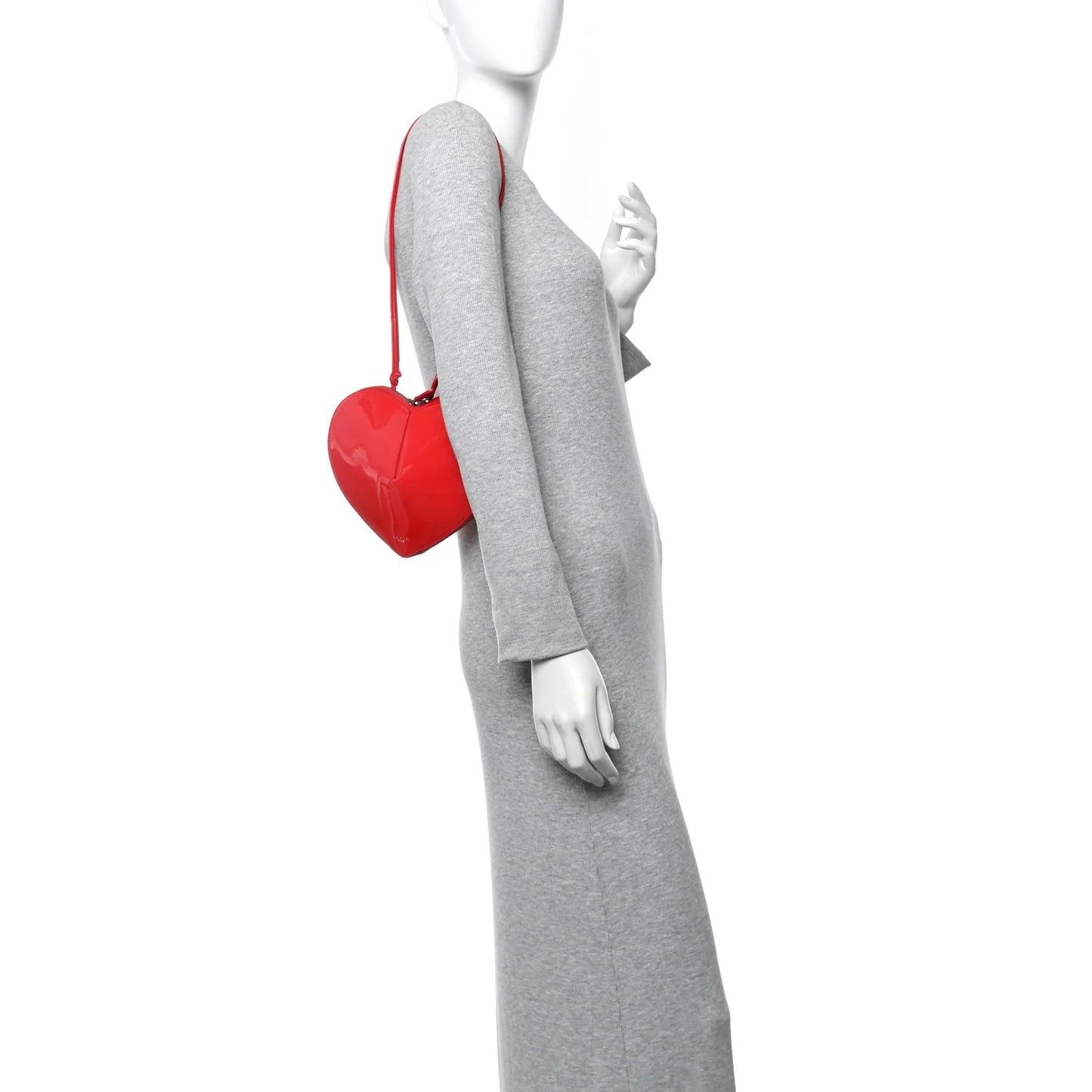 Alaia Patent Calfskin Le Coeur Bag Rouge Vermillon