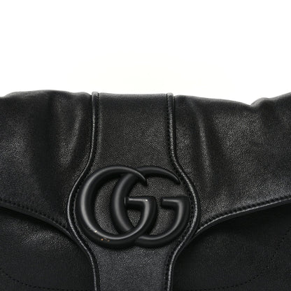 Goatskin Small GG Monochrome Aphrodite Shoulder Bag Black