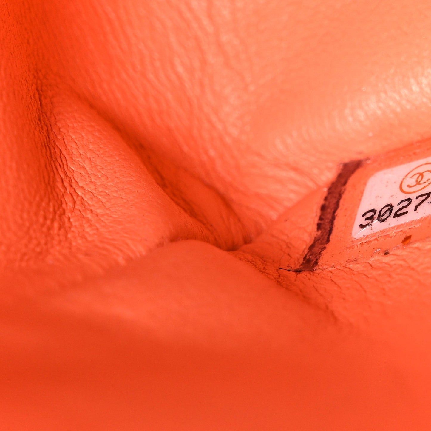 Lambskin Quilted Medium Double Flap Orange