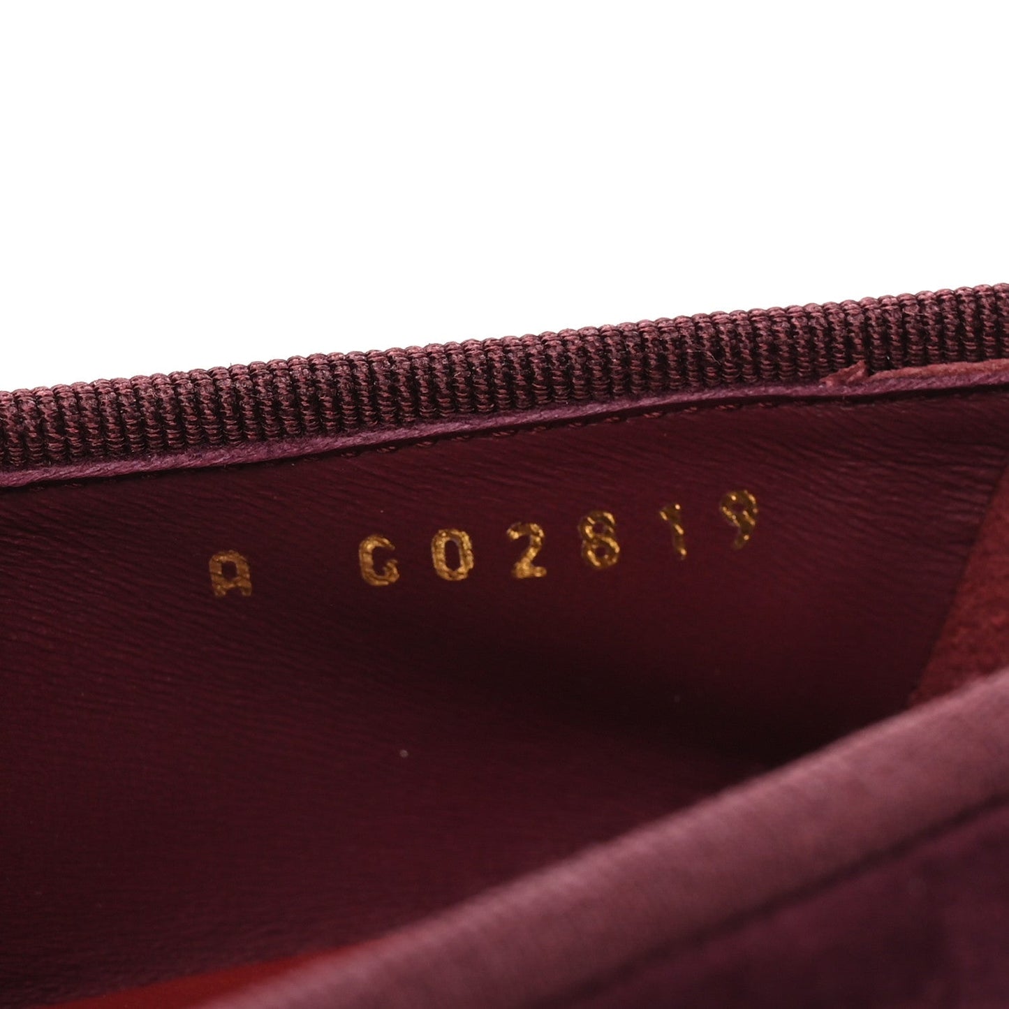 Suede Patent Calfskin Cap Toe CC Ballerina Flats 39 Burgundy