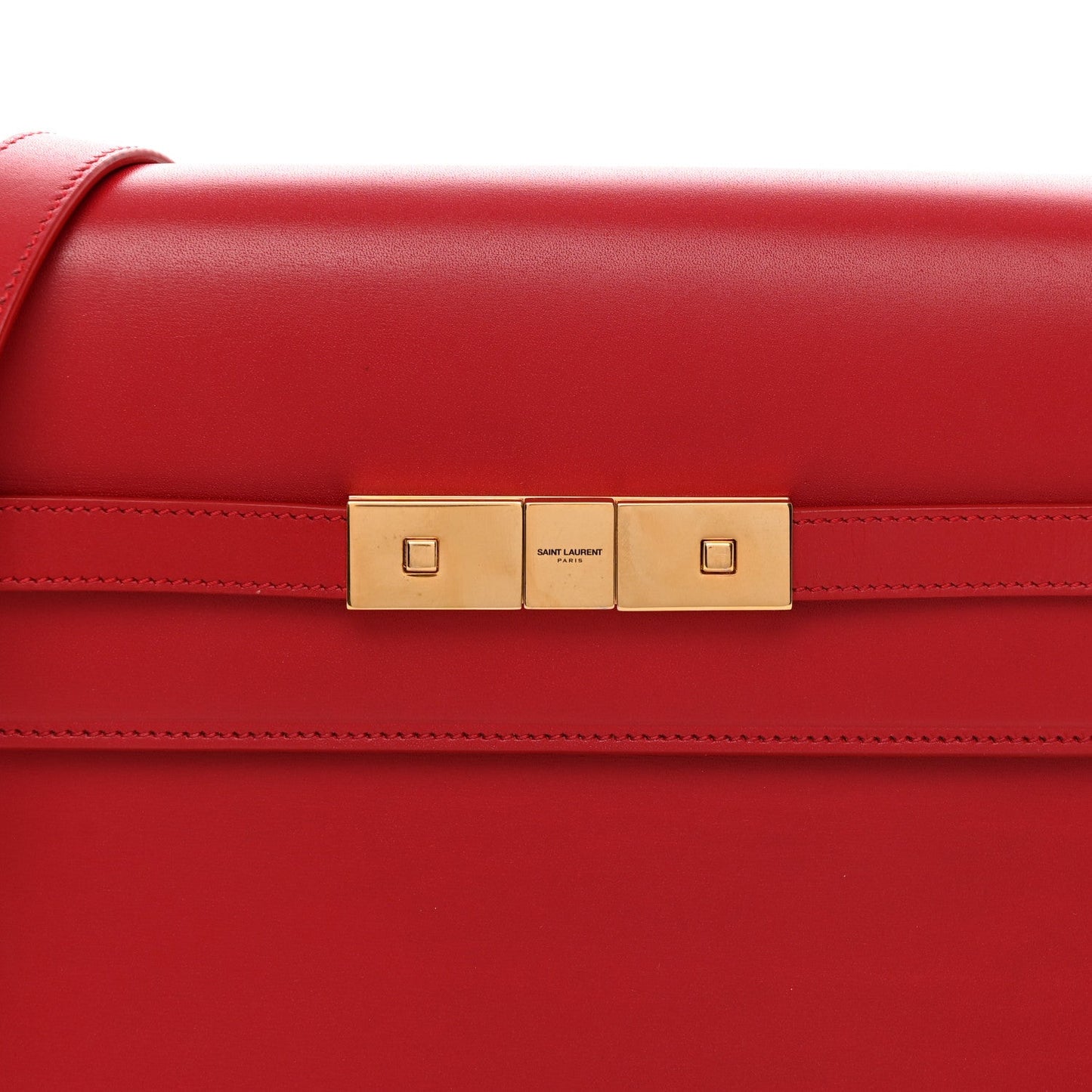 Smooth Calfskin Manhattan Shoulder Bag Rouge Eros