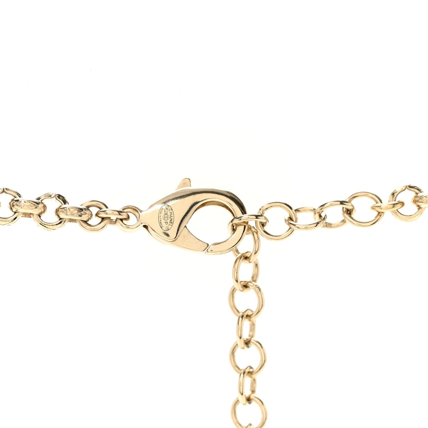 Pearl Crystal CC Heart Multi Strand Necklace Gold White Pink