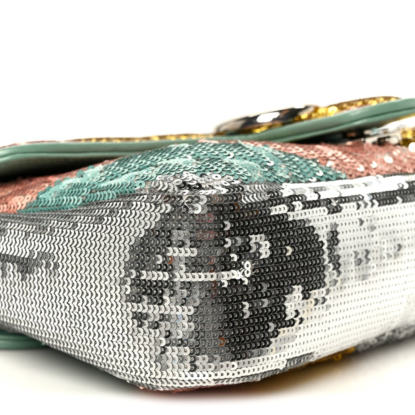 Sequin Satin Calfskin Matelasse Diagonal Small GG Marmont Shoulder Bag Grigio Argento Verde Chiaro Rosa Giallo Light Water Green