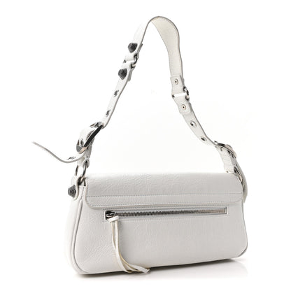 Agneau Arena Small Le Cagole Sling Bag Optic White