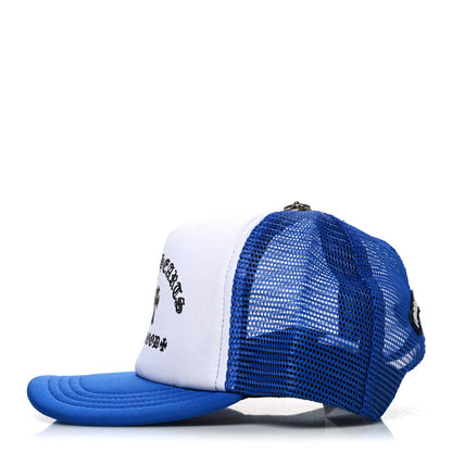 Cotton Mesh Hollywood Cross King Taco Trucker Hat Blue White