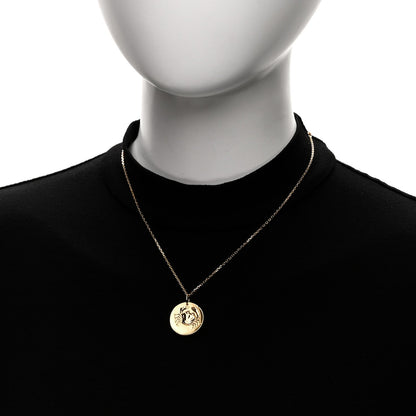 18K Yellow Gold Zodiac Cancer Pendant Necklace